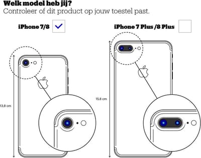 Hoesje Geschikt voor iPhone 7/8 - Schokbestendig & Anti-burst - Transparant TPU-silicone - Heble®