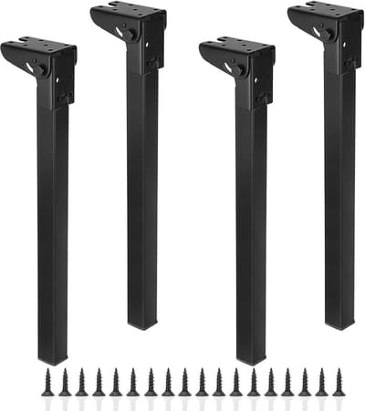 Zwarte 90° Vouwpoten voor Tafel en Meubels, Inklapbaar en Zelfsluitend, 35 cm Hoogte