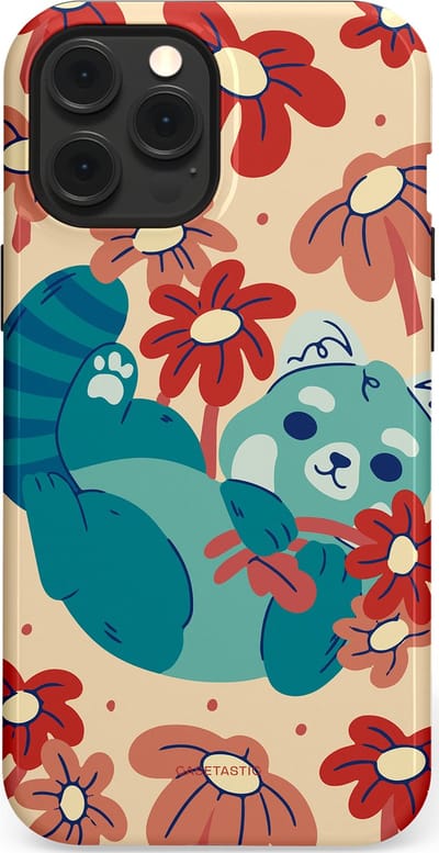 Casetastic Hoesje Geschikt voor Apple iPhone 12 Pro Max Magsafe - Stijlvolle Beschermende Duo-layer Case - Rode panda knuffels