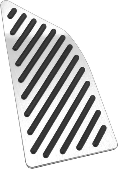 Pedaal Cover - Voetsteun Pad - Veilig Rijden - Geen Boren Nodig - 21x10cm - Zilver