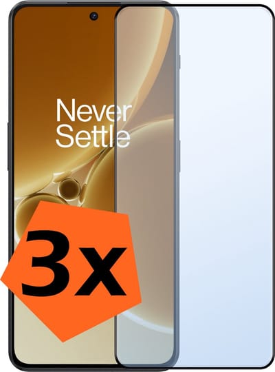 Screenprotector - 3 Stuks - Geschikt voor OnePlus Nord 3 - Full Cover - Gehard Glas - Beschermglas - Tempered Glass - Screen Protector