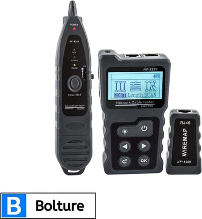 Bolture Kabeltester met Toongenerator - Kabelzoeker - Wire Tracker - Kabeldetector - Multidetector - Kabel Tracer - LAN Netwerk