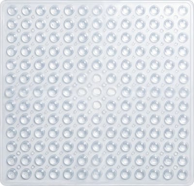 Antislip douchemat met sterke zuignappen, sneldrogend en zacht, 53 x 53 cm, ideaal voor bad en douche, veilig voor het gezin