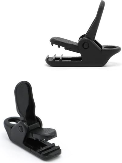 2x Tent zeil clip - 35mm - Zwart