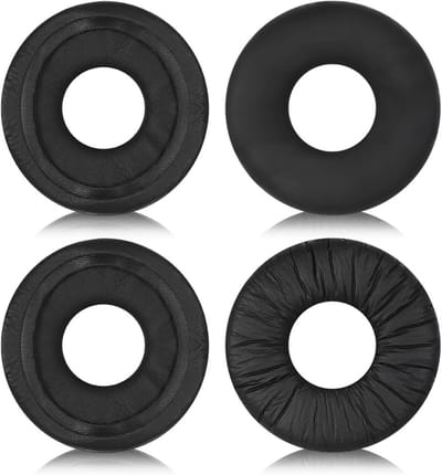 Comfortabele Zwarte Leren Hoofdtelefoon Covers met Geluidsisolatie, Vervangende Oorkussens voor Diverse Hoofdtelefoonmodellen, Ideaal voor Muziek en Gaming