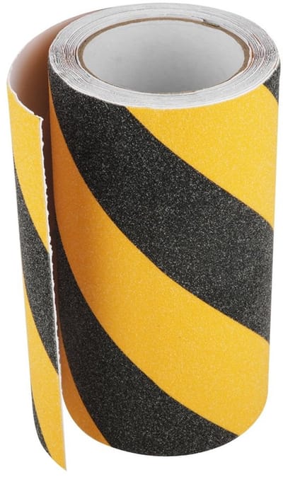Allecto - Anti-slip Tape - Zelfklevend PVC - Veiligheid en Grip - Geel - Voor binnen en buiten gebruik - 20cm - Geschikt voor trap en vloer