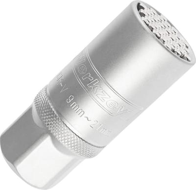 Universele Steeksleutelinzet 9 - 21 mm 1/2" met Adapter