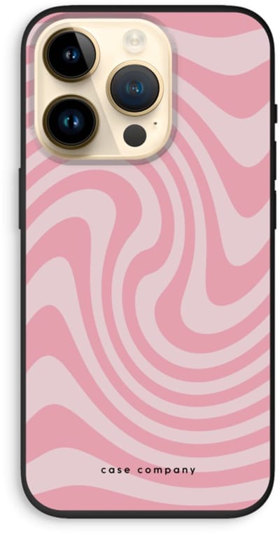 Case Company® - Hoesje geschikt voor iPhone 14 Pro hoesje - Swirl Roos - Biologisch Afbreekbaar Telefoonhoesje - Bescherming alle Kanten en Schermrand