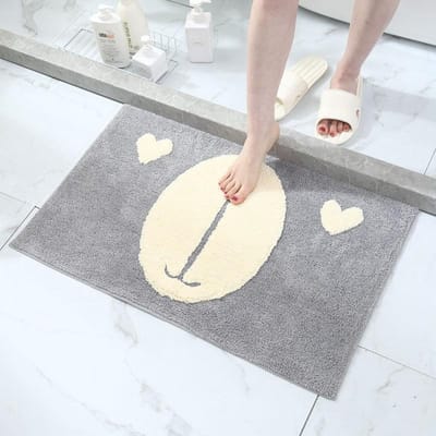 Cartoon Flocking Slaapkamer Badkamer Toilet Absorberend Antislip Tapijt Vloermat Schattige Kat Entree Deurmat 40x60cm