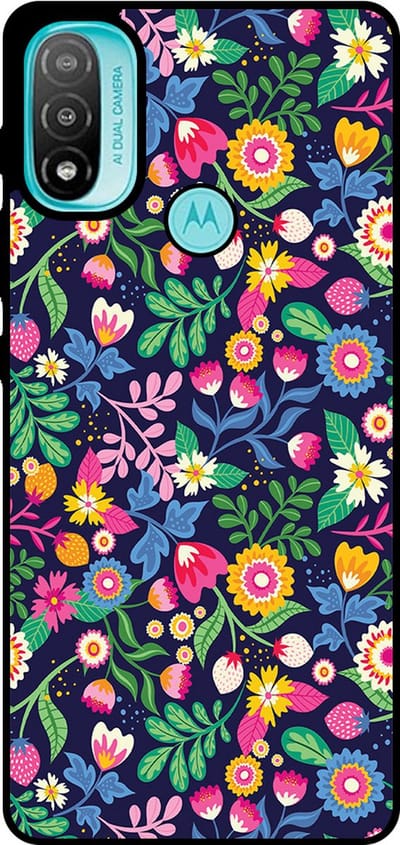 Smartphonica Telefoonhoesje Geschikt voor Motorola Moto E20 met bloemen opdruk - TPU backcover case flower design geschikt voor Motorola Moto E20