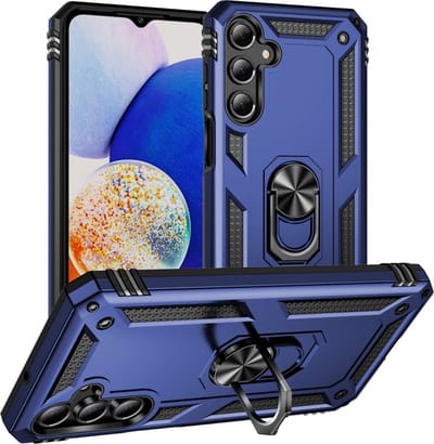 Coverup Hoesje - Geschikt voor Samsung Galaxy A16 Hoesje - Coverup Ring Kickstand Back Cover - Blauw