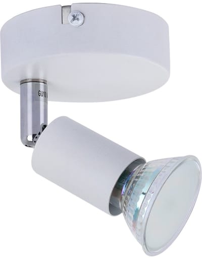 NETTLIFE Opbouwspot - wit - 1-lichts - rond - GU10 Fitting - 350° draaibar Plafondspot - Max.40W - Vintage Plafondlamp - Metaal - Hoogwaardig Design - voor Hal | Woonkamer | Keuken - Zonder Lichtborn - L 8cm