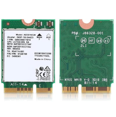 OmGoods - Dailygoody - AX201NGW WIFI 6 - Snelle Netwerkkaart - Compact Formaat - Bluetooth 5.0 - Hoge Snelheid 2,4 Gbps - Geschikt voor Gaming - Model AX201NGW