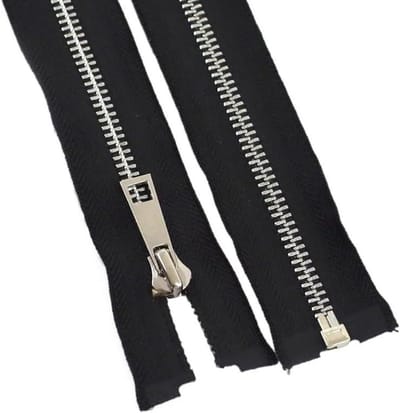 Metalen Ritssluitingen - Open Ritsen - Kleding Repareren - Sterke Grote Tanden - 40 cm - Zwart