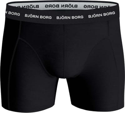 Björn Borg Cotton Stretch boxers - heren boxers normale lengte (1-pack) - zwart