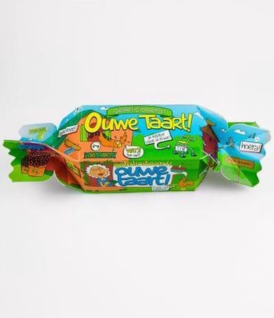 Snoeptoffee - Ouwe Taart - Gevuld met Drop - In cadeauverpakking met gekleurd lint