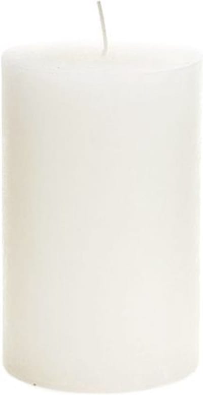 Rustik Lys - Rustieke stompkaars 'Classic' (Ø10x18cm, Wit)