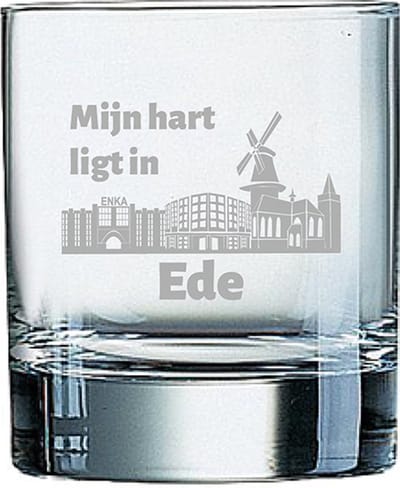 Gegraveerde Whiskeyglas 20cl Ede
