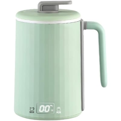 450ml Elektrische Waterkoker Multifunctionele Gezondheidspot Draagbare Thermoskan Theepot Elektrische Stoom Soepkop Reis Kookbeker 220V EU groen