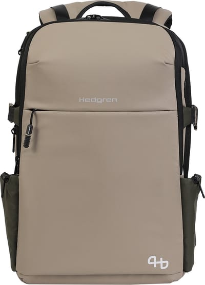 Hedgren Rugzak Commute Suburbanite Overnight Expandable Backpack 15,6'' Vintage Beige Eco Lichtbruin
