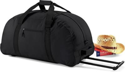 Bagbase Klassieke sporttas op wieltjes, Kleur zwart