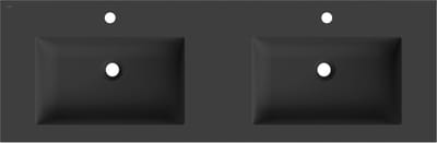 Mexen Otis onderbouw wastafel dubbel 141 x 46,5 cm, zwart mat - 25181471D