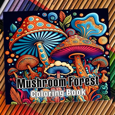 Kleurboek voor Volwassenen, Tieners en Kinderen - Magisch Paddenstoelen Bos - Ontspannend Anti Stress Kleuren - Gedetailleerde Illustraties van Mushroom Forest - Creatieve Hobby voor Thuis - Ideaal Cadeau voor Vrouwen & Mannen