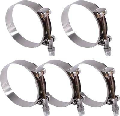 5 Stuks RVS T-Bolt Slangenklemmen 70-80mm voor Turbo Inlaat en Intercooler Slangen
