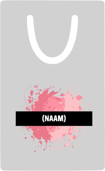Hacebo® - roze verfvlek met eigen naam metalen boekenlegger - Kunst - kunstenaars/kunstenaressen - verjaardag - mensen die houden van verven - kunst liefhebbers - cadeau - kado - geschenk - gift Bladwijzer boekenleggers - 7.6 cm x 5cm