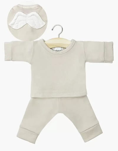 Minikane Poppenkleding Pyjama Little Angel Beige 34 cm