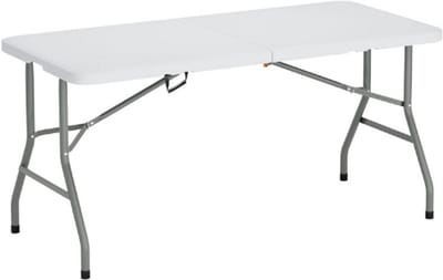 Thuys – Camping Picknick Party Tafel – Draagbare Klaptafel – 152 x 71 CM – Wit