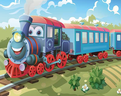 Walltastic - Fotobehang - Traintastic - Treinen - 305x244cm - 6 Panelen