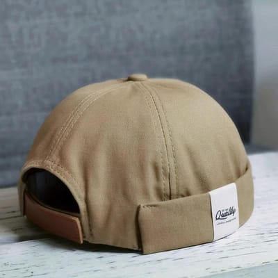 Retro Verhuurdershoed Zomer Dunne Randloze Melon Leer Hoed Vrouwelijke Koppel Hip hop Verhuurdershoed Koude Hoed (55-60cm)