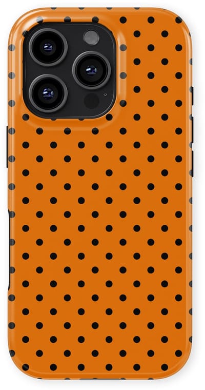 Polka Dots Hoesje geschikt voor iPhone 16 Pro | Geschikt Voor Mag | Stippen Design Backcover geschikt voor iPhone 16 Pro Pumpkin Dots