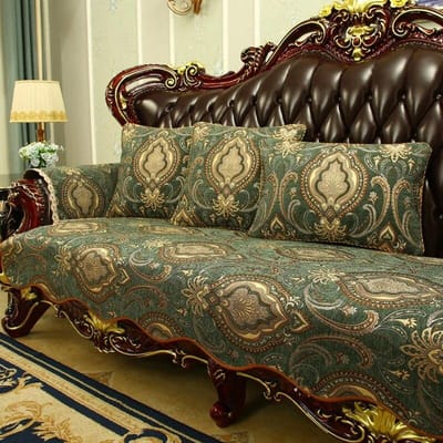 Europese Jacquard Luxe Bankhoezen Woonkamer 1 2 3 4 Zits Antislip Bankhoes Decor Bankkussen Kussensloop Armleuning Handdoek 90x240cm 1pc