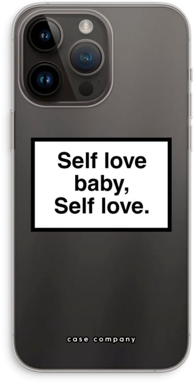 Case Company® - Hoesje geschikt voor iPhone 14 Pro Max hoesje - Self love - Soft Cover Telefoonhoesje - Bescherming aan alle Kanten en Schermrand