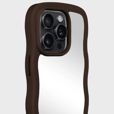 Holdit Wavy Case geschikt voor Apple iPhone 15 Pro Max - Chocolate Mirror