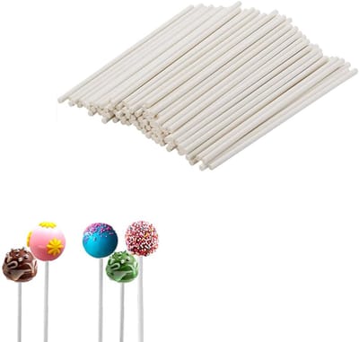 Dailygoods- Lollysticks 100 stuks - Papieren Staven - Cake Topper Sticks - Maken Gereedschap - Snoepjes - Chocolade - Duurzaam en herbruikbaar - Cakepopsticks