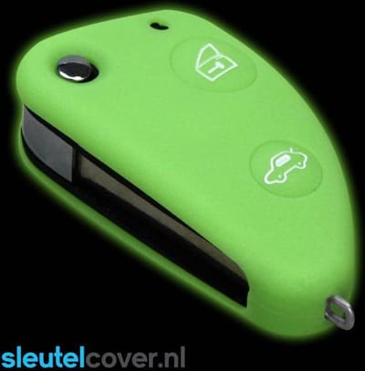 Autosleutel Hoesje geschikt voor Alfa Romeo - SleutelCover - Silicone Autosleutel Cover - Sleutelhoesje Glow in the dark / Lichtgevend
