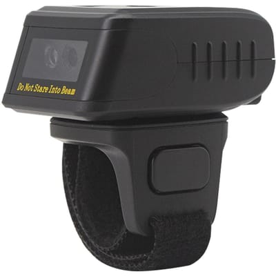 Barcodescanner 1D/2D/QR Barcode Draagbare Vinger Handheld Draagbaar Ring Codelezer Ondersteuning voor zwart