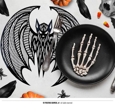 Fiestas Guirca - Placemat Halloween vleermuis - 38 cm
