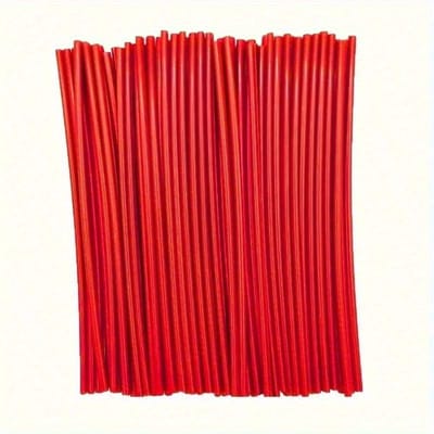 72 pièces Colorées Accessoire Vélo/Moto Cache Rayons, Manchon de Protection Universel pour Fil d'Acier one-size rouge