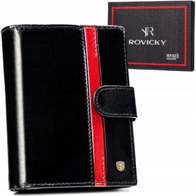Rovicky Classy - Heren Portefeuille - Echt Leer - RFID Bescherming - 18 Pasjeshouders