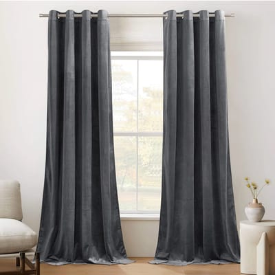 Dailygoods- Gordijnen Verduisterend 300 g/m2 - Fluwelen Gordijnen - Kant en Klaar 2 Stuks - 132x240 cm - Met Lussen - Hoge Kwaliteit - Raamdecoratie