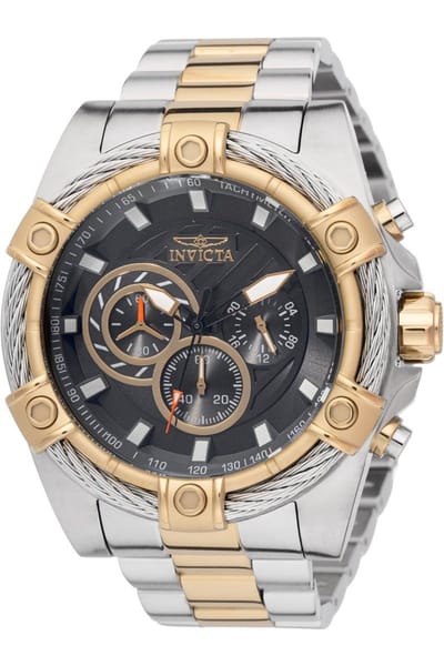 Invicta Bolt 49748 Heren Horloge - Quartz Uurwerk - Roestvrij Staal met grijze Wijzerplaat - 52mm