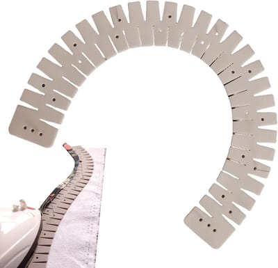 Naaimeter Voor Zomen - Flexibele Liniaal - Nauwkeurig Naaiwerk - Voorgedrukte Inkepingen - 30 x 0.3 cm - Grijs