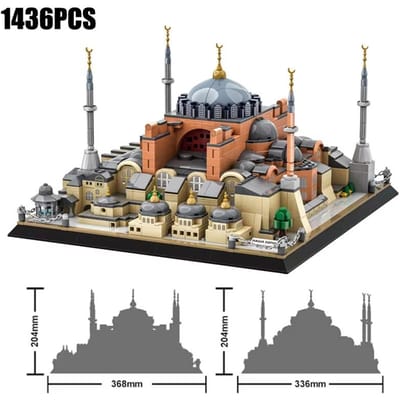 Hoge Kwaliteit 1436 Stuks Istanbul, Hoge Kwaliteit Turkije Hoge Kwaliteit Hagia Hoge Kwaliteit Sophia Hoge Kwaliteit Bouwwerk Hoge Kwaliteit Blokken Hoge Kwaliteit Set 6237