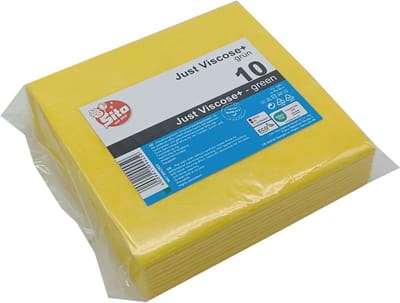 Sopdoeken ECO friendly 10 stuks geel - Viscose vaatdoekjes - Duurzaam schoonmaken - made in EU