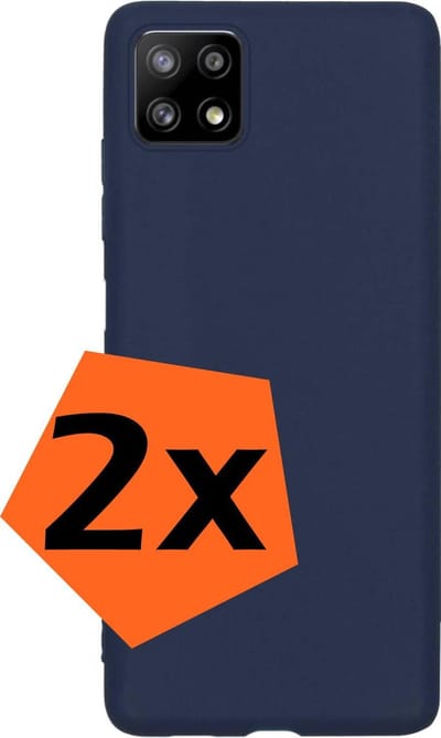 Hoes - 2 Stuks - Geschikt voor Samsung Galaxy A22 4G - Sterk & Shockproof - Case Siliconen - Back Cover - Telefoon Hoes - Lichtroze