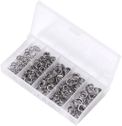 Splitringen Vissen - Aasverbindingen - Vastzetten van aas - Roestvrij staal - 200 stuks - Zilver